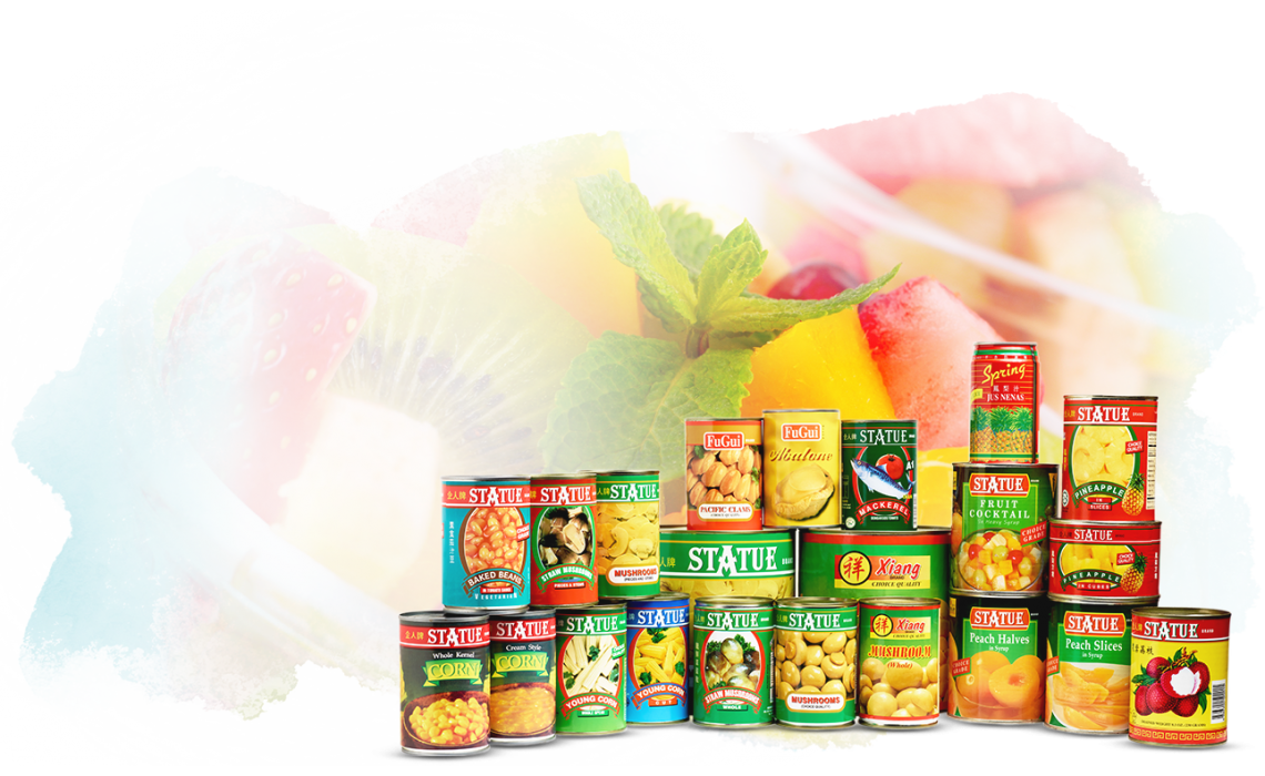Kwang Hap Siang mixed canned fruit and vegetable product range
